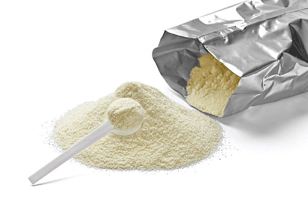 Dairy whitener powder and scoop